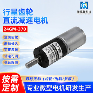 Motor de CC planetario con engranajes American High School League 24Gm-370 6V 12V 24V 52kgf Cm Torque Velocidad Ajustable - Product Image 5