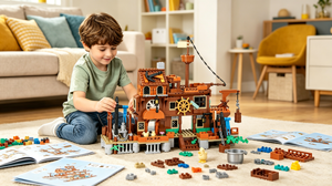 Ensemble <span class=keywords><strong>de</strong></span> blocs <span class=keywords><strong>de</strong></span> construction Centre d'approvisionnement <span class=keywords><strong>de</strong></span> quai, modèle <span class=keywords><strong>de</strong></span> quai en briques, jouet éducatif pour enfants, vente chaude - Product Image 2