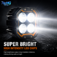 Faro da Lavoro a LED Cubo con Retroilluminazione Ambra, Luce di Posizione e Abbagliante, IP68, 6500K, per Tacoma 4Runner