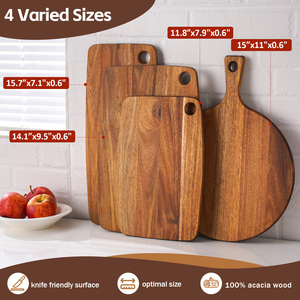 Tagliere in Legno di Acacia con Foro per Appendere, Ideale per Servire Carne, Pane o Verdure - Product Image 2