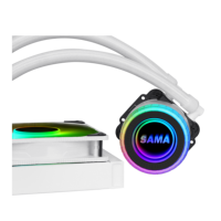 Refroidisseur liquide pour processeur SAMA, nouveau, 120 mm, ventilateur ARGB, refroidissement par eau coloré