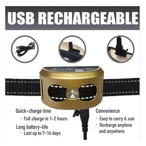 Fabricante <span class=keywords><strong>Collar</strong></span> para mascotas al por mayor eléctrico recargable vibración ajustable pitido estático remoto choque perro <span class=keywords><strong>collar</strong></span> de entrenamiento - Product Image 4