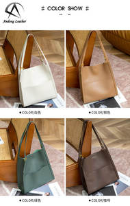 กระเป๋าถือหนังวัวแท้ AndoBag กระเป๋าสะพายทรงถังสำหรับผู้หญิง กระเป๋าโท้ทแฟชั่น กระเป๋าสะพายไหล่สำหรับผู้หญิง - Product Image 2