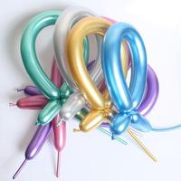 Ballons longs en latex chromé pour la décoration de fête, composition du matériau Globo Magic Twist, 260 pièces pour la Saint-Valentin