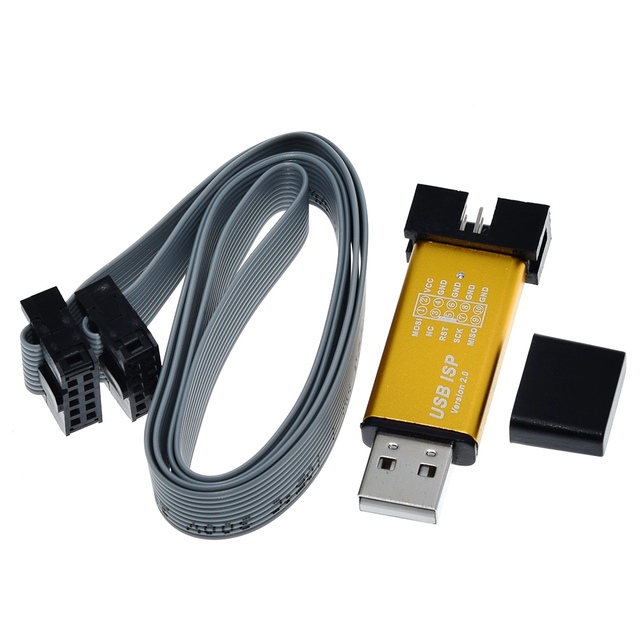 USBASP USBISP ISP Programmer Downloader for Arduino 51 ATMEL AVR Support 64 Bit Win7 & 32Bit Win98 WinMe Win2000 WinXP Win Vista