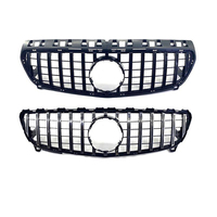 Grilles avant AMG GT de qualité supérieure en noir brillant argenté C63S pour Mercedes Benz Classe A W176 pré-2013-2015