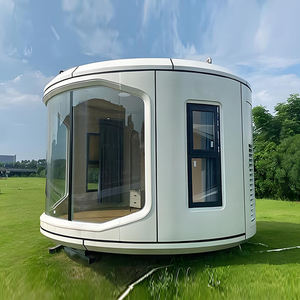 Custom Aluminium Rondvormig Met Gehard Glas Cirkelvormig Geprefabriceerd Containerhuis Voor Hotels Ruimte <span class=keywords><strong>Capsule</strong></span> Prefab Huizen - Product Image 2