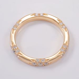 Halo Weddings <b>Ring</b> Round Brilliant Cut Moissanite Diamonds Genuine 14K Rose Gold Stud <b>Ring</b> Jewelry for Men <b>Indian</b> Jewelry - Product Image 3