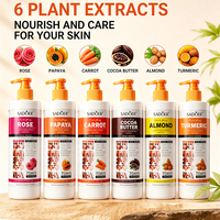 OEM 500ml Soin Anti-rides Bio aux Extraits de Plantes (Rose, Carotte, Curcuma, Amande) Hydratant, Éclaircissant