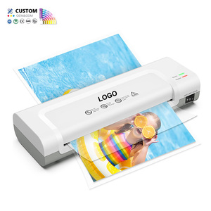 Machine à plastifier thermique blanche personnalisée de 9.5 pouces <span class=keywords><strong>pochette</strong></span> bon marché document froid et chaud affaires maison carte de crédit plastifieuse - Product Image 1