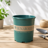 Pot Bunga PP Bentuk Meruncing Terintegrasi Alas dengan Lubang Drainase, Finishing Matte, untuk Penggunaan di Lantai, Cocok untuk Pusat Perbelanjaan, Ukuran Besar, Ramah Lingkungan