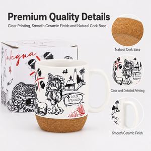 Nouvelle conception <span class=keywords><strong>de</strong></span> tasse à café souvenir avec base en liège et boîte cadeau - Product Image 2