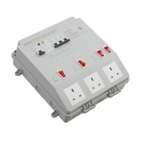 JINAO Waterproof <strong>Push</strong> <strong>Button</strong> Station <strong>Box</strong> 16A 230V/220V <strong>3</strong>/2 Sockets - Product Image 2