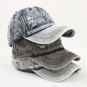 Casquette de baseball vintage en gros, casquette en jean style « Dad Hat » personnalisée, casquette et chapeau délavés et usés, casquette de baseball pour homme - Product Image 2