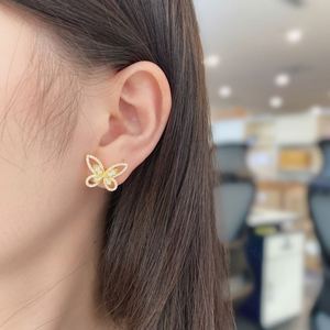 Dylam Trendy Stud Women Luxury Jewelry Cubic Zirconia 925 <b>Sterling</b> <b>Silver</b> Teardrop <b>Dangle</b> <b>Earring</b> Butterfly <b>Earrings</b> - Product Image 2