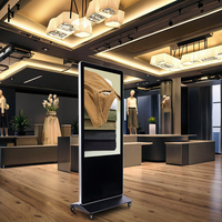 Kiosque d'affichage numérique LED transparent ultra-fin HD avec graphiques animés tactiles pour ascenseurs, magasins de détail, centres commerciaux et sols