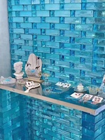 Batu Bata Kaca Solid JYG Grosir, Dicat Multi-Warna Transparan Dekoratif Bertekstur Hot Melt untuk Ruang Tamu, Kamar Mandi, Bengkel, Hotel
