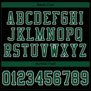 Camiseta de fútbol auténtica de malla de estilo clásico personalizada en negro, verde Gotham y blanco - Product Image 5