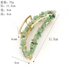 Handmade Luxurious Natural Stone Alloy <strong>Hair</strong> Clips Beauty <strong>Hair</strong> Accessories Clamp <strong>Hair</strong> <strong>Clasp</strong> for Gift - Product Image 6