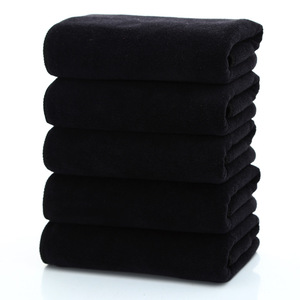 Personnalisé Salon De <span class=keywords><strong>Coiffure</strong></span> Noir <span class=keywords><strong>Microfibre</strong></span> Barber <span class=keywords><strong>Serviette</strong></span> Avec LOGO - Product Image 1