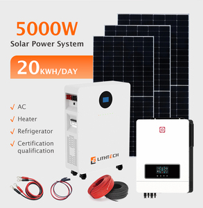 Hệ thống năng lượng mặt trời công nghiệp LITHTECH 5KW 6KW 8KW 10KW, hệ thống điện mặt trời hybrid gia đình - Product Image 1