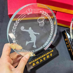 <span class=keywords><strong>Trofeo</strong></span> Deportivo Personalizado de la <span class=keywords><strong>NBA</strong></span> con Diseño de Animal en Cristal, Grabado Redondo y Premio con Impresión Láser - Product Image 2