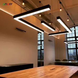 Hochleistungs-Dimm decke LED-Licht moderne lineare Rechteck LED-Pendel leuchte für Büro