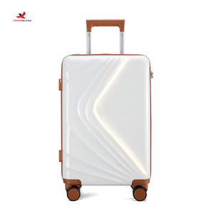 Ensemble de bagages à roulettes légers en ABS PC avec éclairage LED, grande capacité, extensibles, coque rigide, portables, GZ RTS, commande mixte en gros - Product Image 1