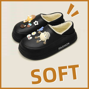 Chaussons thermiques en EVA pour hommes, doublés en polaire, chaussures d'intérieur d'hiver, antidérapants, confortables, pour l'intérieur et l'extérieur, par temps froid - Product Image 5