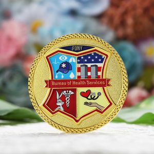 מטבעות חדשים מצופים זהב בתלת מימד, סגסוגת אבץ, צביעה בצבע, מטבעות בהתאמה אישית עם לוגו מתכתי, עיצוב עם נשר וסמל משרד. - Product Image 3