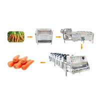 Babywortelkop- en staartknipper voor fruit- en groenteverwerkingslijn, productielijn voor het snijden van babywortelen