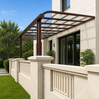 Pergola en aluminium avec toit en polycarbonate pour terrasse de jardin, abri de jardin, espace extérieur familial, imperméable, protection UV, sur mesure, OEM