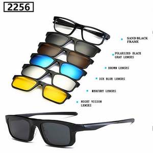 Gafas de Sol Magnéticas Polarizadas al por Mayor, Clip para Monturas de Gafas de Hombre, 5 en 1 - Product Image 5