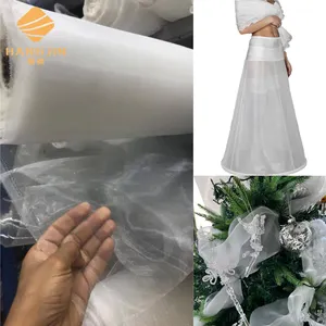 Rete rigida in tessuto di maglia di Tulle a rete rigida in Nylon 40D per abito da sposa supporto per fodera in crinolina tulle a rete dura