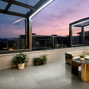 <span class=keywords><strong>Serre</strong></span> préfabriquée en <span class=keywords><strong>polycarbonate</strong></span> à design moderne toute saison, isolante, en aluminium, à pente, pour extérieur, à haute transmission <span class=keywords><strong>de</strong></span> la lumière - Product Image 1