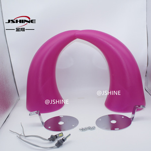 Nouveau Klaxon LED JSHINE en forme de cornes de démon pour Hino EG100 (1976-1990) – Remplacement pour motos à trois <span class=keywords><strong>roues</strong></span>, camions et SUV, modèle JX-Horn-02 Rose - Product Image 1