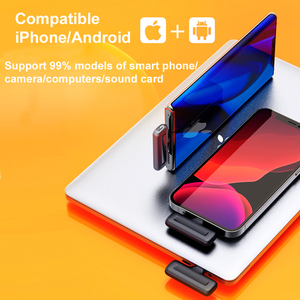 Micrófono de solapa Lavalier para iPhone, iPad, 2,4G, Mini teléfono inteligente, entrevista, Vlog, 2 micrófonos con estuche de carga - Product Image 4