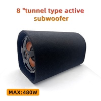 Subwoofer tunnel actif professionnel de 8 pouces pour voiture, audio automobile, basses puissantes, 12V CC, pour réaménagement automobile, vente en gros à prix abordable
