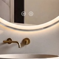 Espejo de Baño Moderno Inteligente con LED, IP44, Marco de Aleación de Aluminio, Antivaho, Ajustable de 3000K-6000K, Espejo Retroiluminado de Pared para Uso en Hoteles