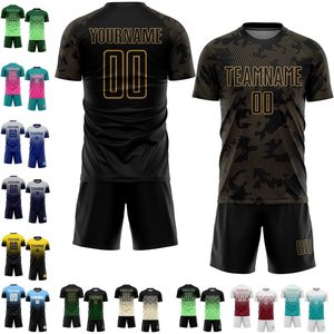 เสื้อฟุตบอลลายไล่สีคุณภาพสูงแบบกำหนดเอง เสื้อฟุตบอลแฟชั่นส่วนบุคคล พิมพ์ชื่อและหมายเลข เสื้อแฟนคลับกีฬา - Product Image 2