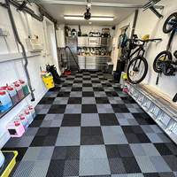 Dalles de sol modulaires emboîtables en PP antidérapantes pour garage et atelier, 400*400*18mm, vente en gros
