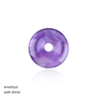 Pendentif Boucle de Paix en Quartz Rose Naturel, Agate et Jade, Sculpté Rond, Style Chinois Vintage, Multi-styles, Vente en Gros