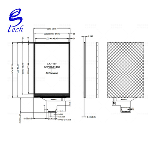 หน้าจอ TFT LCD ขนาด 3.5 นิ้ว ST7365 จอแสดงผลขนาดเล็ก 320x480 จอ LCD สี SPI - Product Image 3