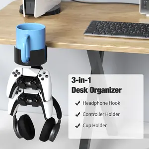 Factory Price Multi-Purpose Headset Holder Easy to Install 360 Rotation 4 in 1 Multifunctional Controller Cup Holder