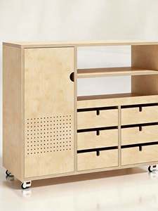Credenza Ocean Board a Scala, Mobile Contenitore Multifunzionale, Mobiletto Porta Caffè e Vetrina - Product Image 4