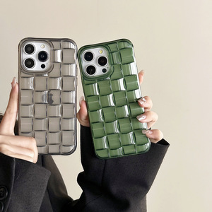 Nouvelle Arrivée <span class=keywords><strong>Coque</strong></span> de Téléphone Tressée 3D Cube pour <span class=keywords><strong>iPhone</strong></span> 17 16 15 14 13 12 <span class=keywords><strong>11</strong></span> Pro Max - Product Image 2