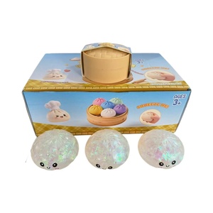 Jouet anti-stress en forme de boule, coloré, grand format, avec expression réaliste, à rebond lent, série Farine, pour les jeunes - Product Image 3