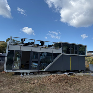 Casa cápsula para acampar, 2 pisos, casa móvil de 40 pies, hotel con sol, Modular Solar, moderna cápsula grande de aluminio, casas de playa, Invierno - Product Image 1