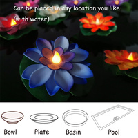 Lumières artificielles flottantes en forme de lotus en mousse pour la maison, les mariages, les jardins, les étangs, les piscines, les anniversaires, les fêtes indiennes Diwali, la décoration et les cadeaux de retour.