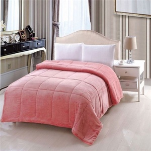 Quilt Bộ Mền Bán Buôn Chăn Bedsheet Mùa Đông Flannel Lông Cừu Vải Chắp Vá Bộ Đồ Giường Vua Tấm Và <span class=keywords><strong>Comforter</strong></span> Trải Giường - Product Image 5